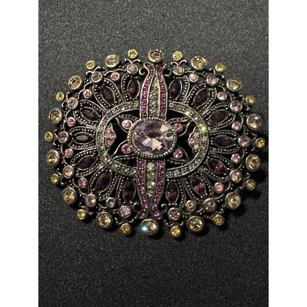 Statement Brooch Pendant Rhinestone Contemporary - Picture 2 of 5